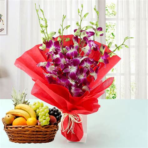 Purple Fresh Fruit Delight | Online Fruits Basket Delivery– Bloomsvilla