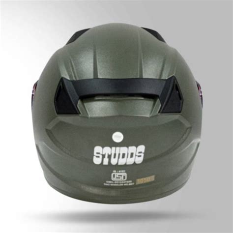 Studds Full Face Helmets – Raider Street Military Green – Moto Marvels