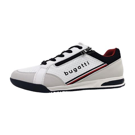Buy Bugatti Trevor White/Dark Blue Mens Sneakers - UK 9 at Amazon.in
