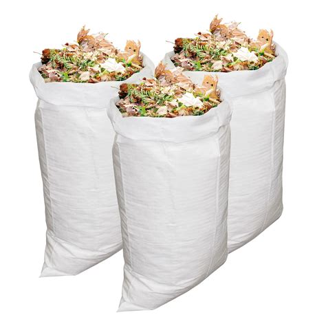 Toboom Woven Economy Lawn and Leaf Bags - 3 Pack 100L Collapsible Bags ...