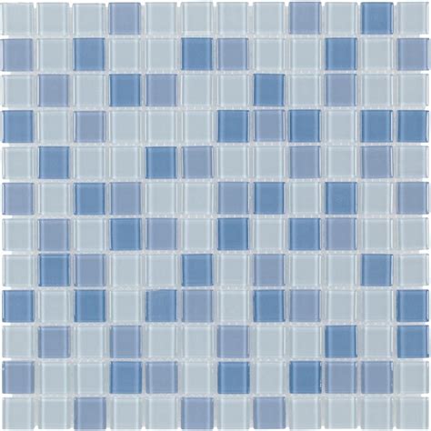 Elida Ceramica Baby Blue Multicolor Glossy Glass Uniform Squares Tile ...