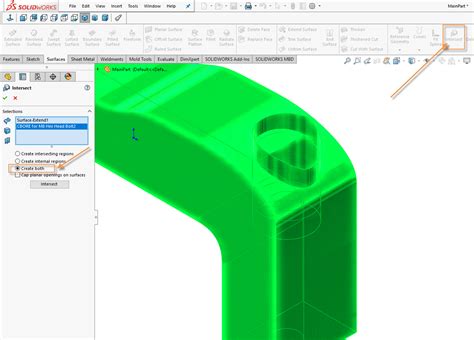 Image result for Intersection Feature SolidWorks