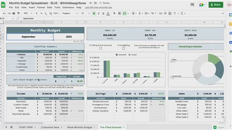 Excel Template Monthly Budget
