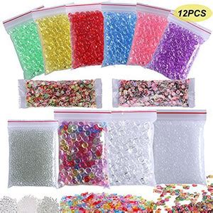 BLUBOON 12 Pack Colorful Fishbowl Beads Fruit Slices For Kids Diy Slime ...