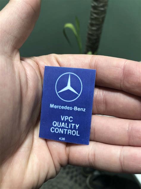 Buy Mercedes-Benz VPC Quality Control Decals - R107 W126 W114 W123 W124 ...
