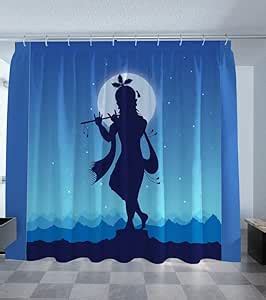 Buy TheYaYaCafe® Lord Krishna Curtains for Pooja Rooms | Krishna ...