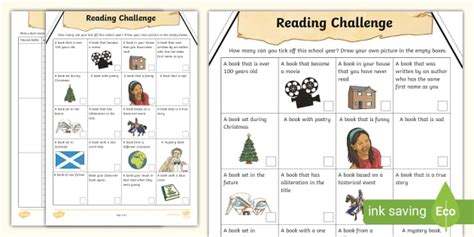 Personal Reading Challenge Checklist