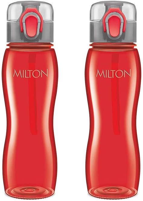 MILTON Rock Unbreakable Tritan Water Bottle Set, 750 ml, Set of 2, Red ...