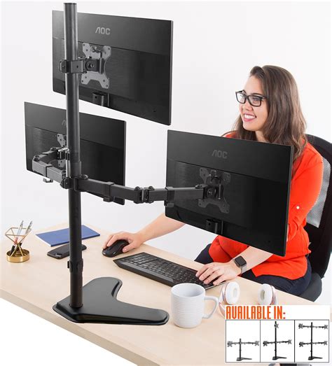 Buy Stand SteadyTriple Monitor Desk Stand with op Base, for Home or ...