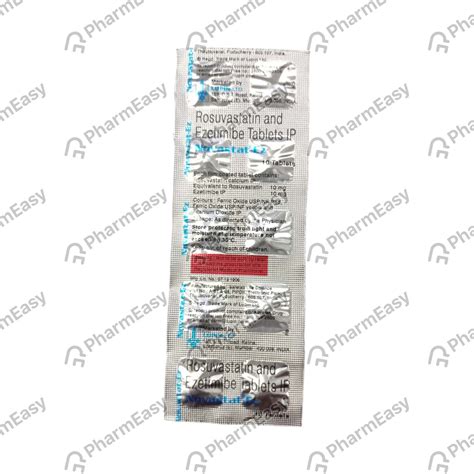 Novastat Ez 10mg Strip Of 10 Tablets: Uses, Side Effects, Price ...