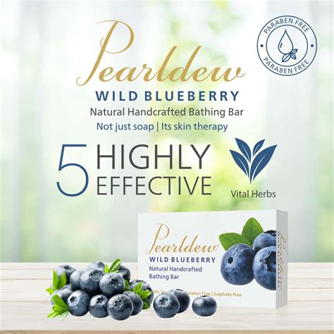 Buy PEARLDEW WILD BLUEBERRY BATHING BAR 75 GM | SHEA & COCOA BUTTER ...