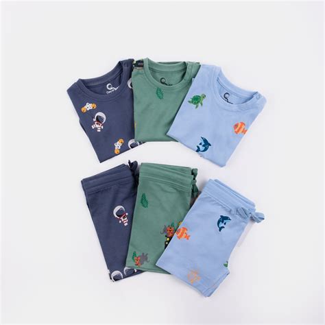 6 Pcs T-Shirt & Shorts | Space, Jungle & Underwater – orangesugar