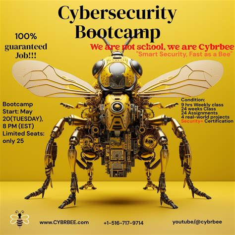 Cybersecurity Bootcamp, sign up: bootcampspot.cybrbee.com, Online event ...