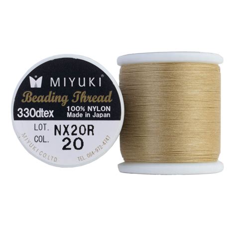 Miyuki 330dtex 100% Nylon Beading Thread, Size-B, 0.2mm Thickness, Cha