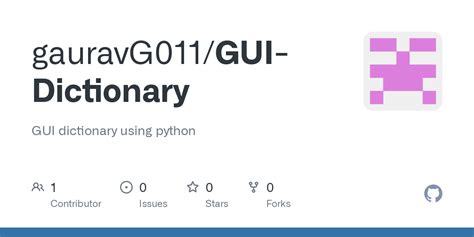 Dictionary Project On Python GUI 的图像结果