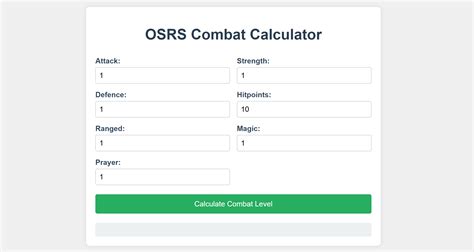 OSRS Combat Calculator by Fiqe