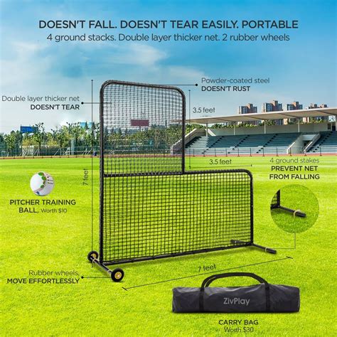 ZivPlay Portable L-Screen Baseball for Pitchers Safety - India | Ubuy