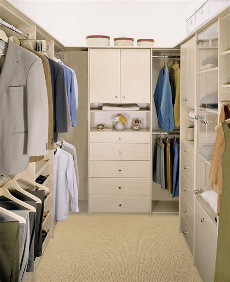 Signature Deluxe walk in closet with 3⁄4” soft edge panels, shelves and ...