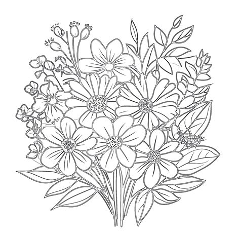 Printable Flower Coloring Pages | Coloring Pages Mimi Panda