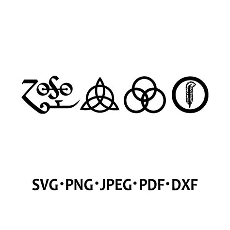 Led Zeppelin Symbols Vector