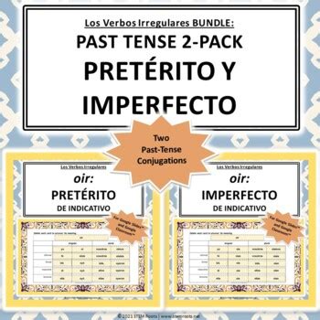 Past-Tense 2-Pack | Oir (Preterite & Imperfect) | Spanish Verb Conjugation