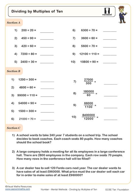 Multiplying And Dividing By 10 100 And 1000 Worksheets Pdf - Free ...