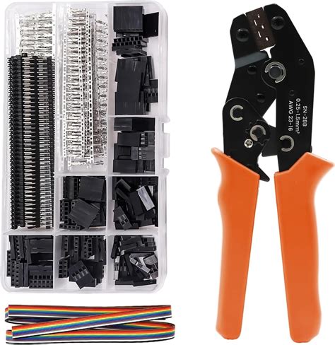 HASTHIP® Wire Terminals Crimping Tool Kit with 600PCS Male/Female Wire ...