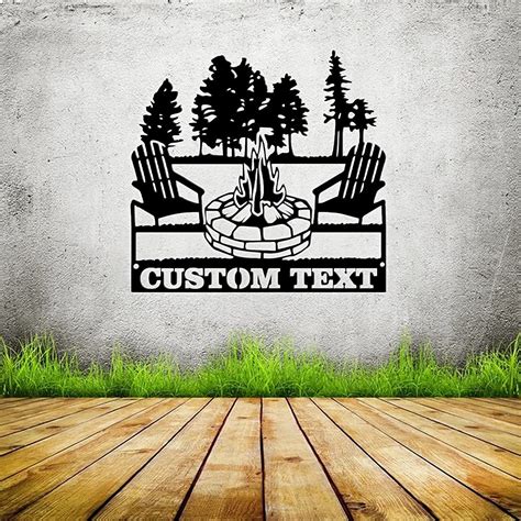 Personalized Happy Camper Metal Signs Campfire Sign Decor Camping Metal ...