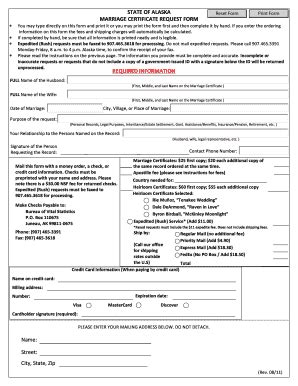 Fillable Online Marriage Certificate Request Form.pdf - Find Laws Fax ...