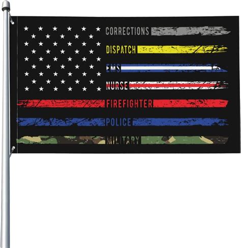 Amazon.com : First Responders Hero Flag Nurse E-M-S Police Fire ...