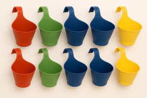 Picvel Plastic Single Hook Hanging Pot Planter Railing Flower Pots ...