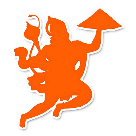 Hanuman ji v2 Bumper Sticker – sticckiz.com
