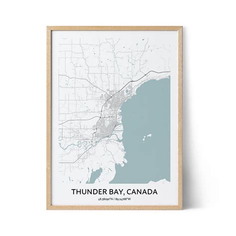 Thunder Bay Map Poster - Your City Map Art - Positive Prints
