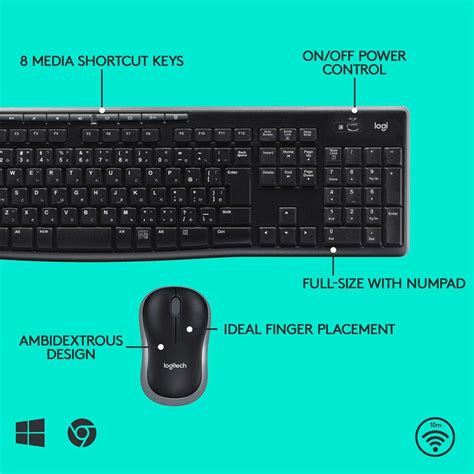 Buy Logitech MK270 Wireless Keyboard & Mouse Combo Travel Home Office ...