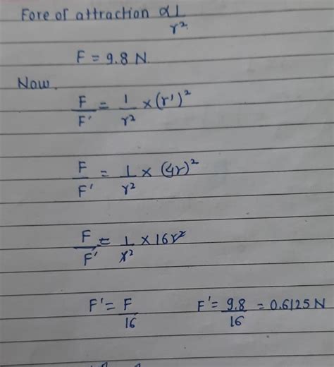If distance between two masses is quadrupled, what will be the new ...