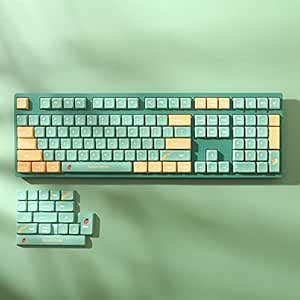 Geeksocial (Only Keycaps) 104+23 Green XDA Keycaps Set PBT Dye Dye ...
