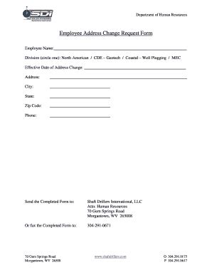 Image result for Address Change Request Form