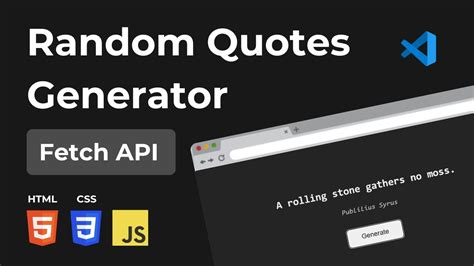 Display Random Quote Fetch API JavaScript 的图像结果