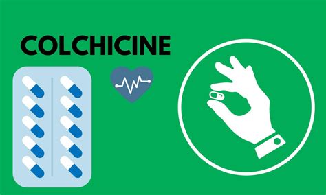 Colchicine tablet close up of medication used to treat gout and Behcet disease, pericarditis ...