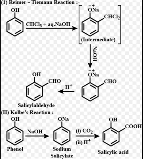 Write the Reimar Tiemann Reaction. - Brainly.in