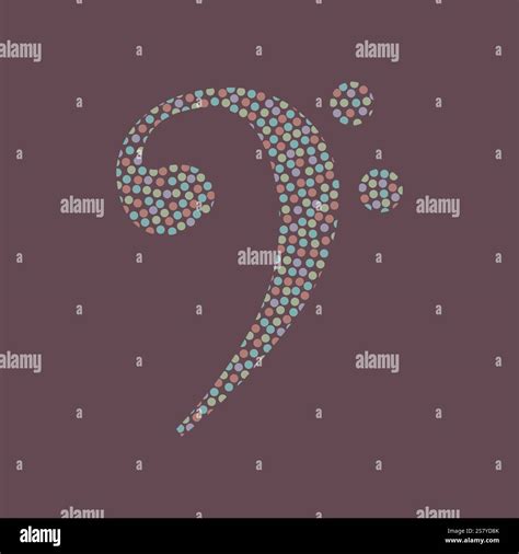 bass clef.Vector illustration in the form of a bass clef symbol Stock ...