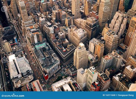 New York City Street Aerial View Stock Photo - Image of historic ...