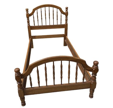Vintage Turned Wooden Twin Bed - Etsy | Vintage bed frame, Kids bed ...