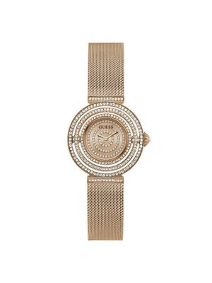 Buy Guess Women Rose Gold Round Stainless Steel Dial Analog Watch ...