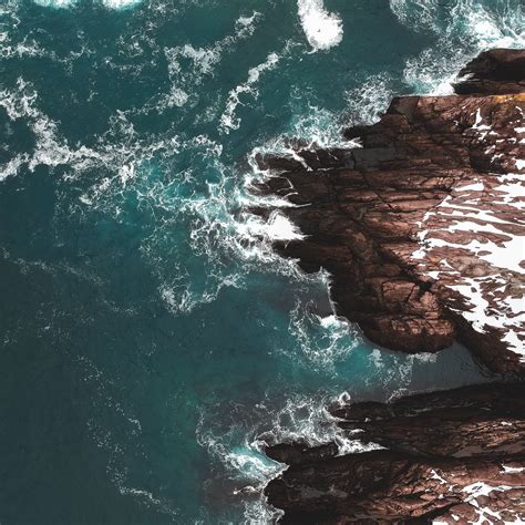 Download wallpaper 2780x2780 rocks, waves, aerial view ipad air, ipad ...