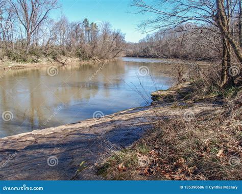 Yadkin River at Boone`s Cave Park in Lexington, North Carolina Stock ...