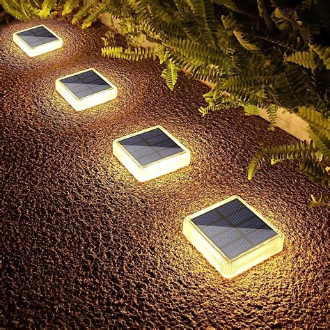 Lacasa Solar Floor Lights Outdoor, 30 lm, Pack of 4 Solar Lights for ...