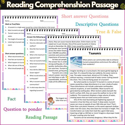 Tsunamis | Reading Comprehension Passage and Questions – PrintableBazaar