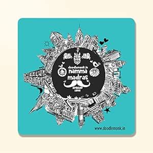 Buy DOODLE MONK - Namma Madras - Fridge Magnet Online at Low Prices in ...