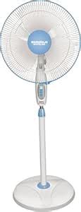Buy Maharaja Whiteline Aero 55-Watt Pedestal Fan (White and Blue ...